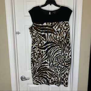 Sami & Jo Tiger Print Dress size XL Stretchy
